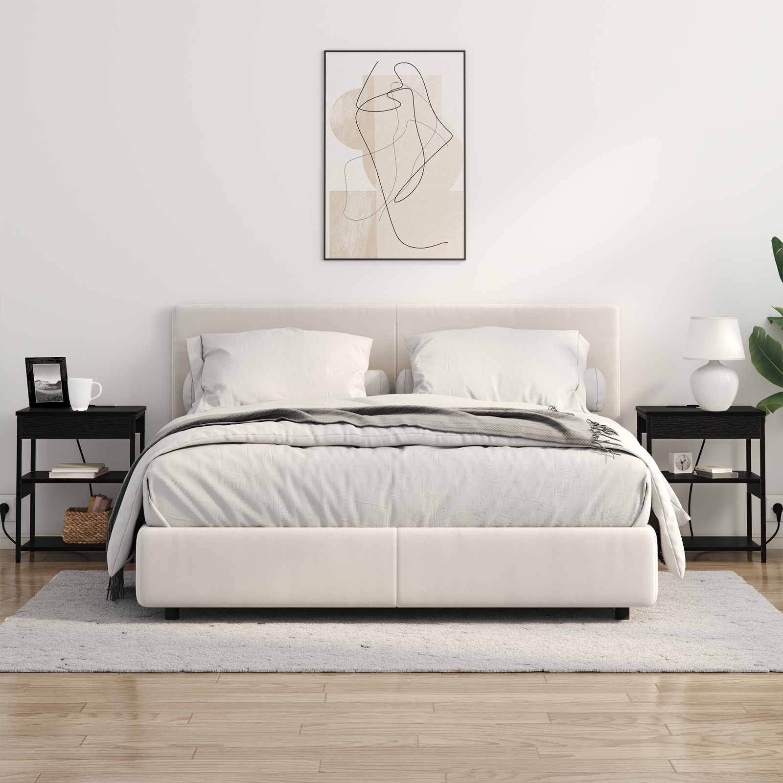 859535 4 Dulap de noapte Stejar negru Lemn compozit Dulap de noapte Stejar negru Lemn compozit - imagine 4