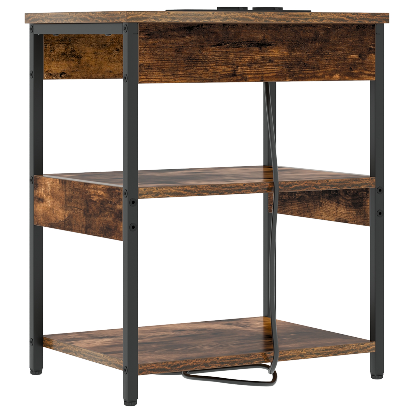 859539 7 Dulap de noapte Stejar afumat Lemn compozit Dulap de noapte Stejar afumat Lemn compozit - imagine 7