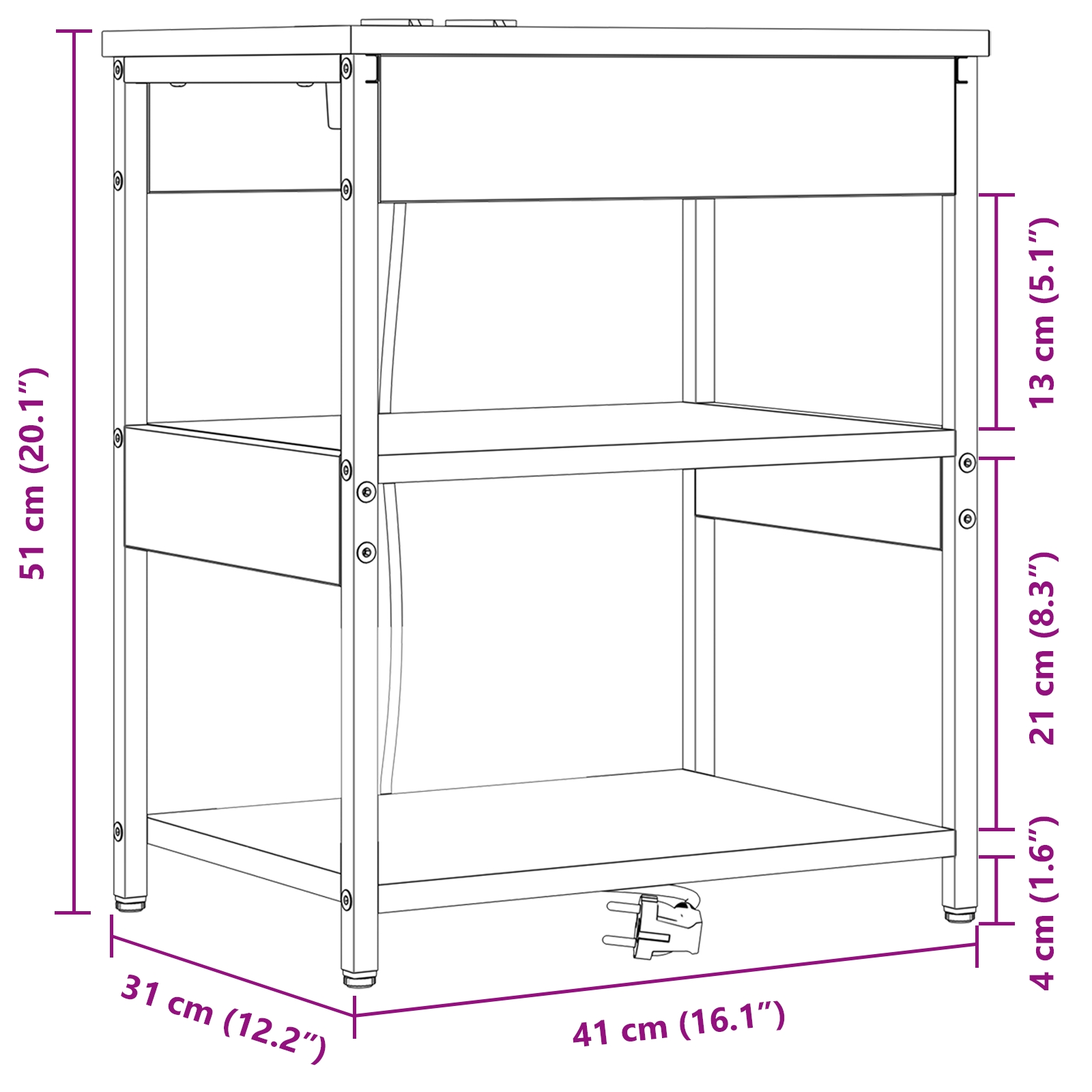 859540 13 Dulap de noapte 2 pcs Stejar afumat Lemn compozit Dulap de noapte 2 pcs Stejar afumat Lemn compozit - imagine 13