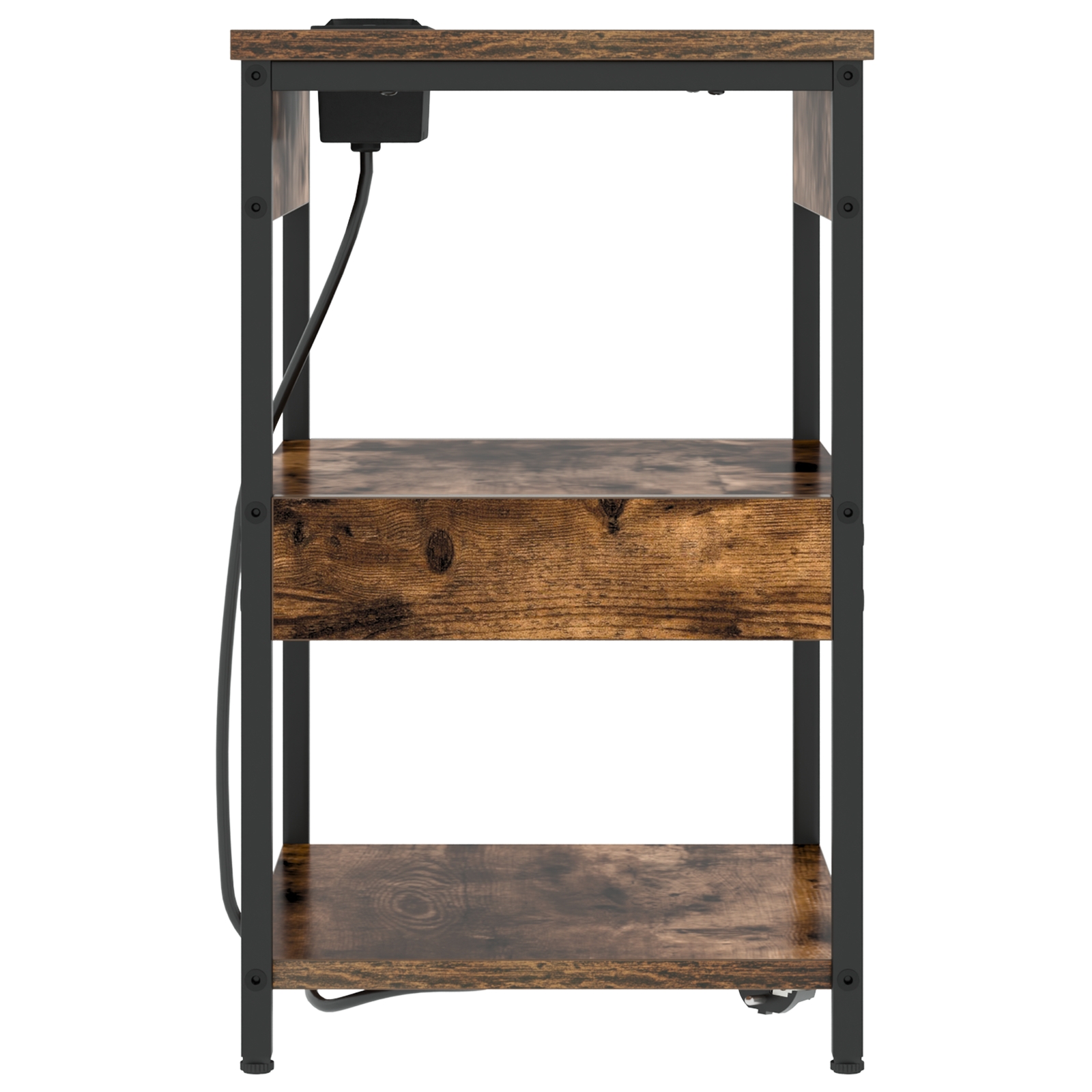 859540 7 Dulap de noapte 2 pcs Stejar afumat Lemn compozit Dulap de noapte 2 pcs Stejar afumat Lemn compozit - imagine 7