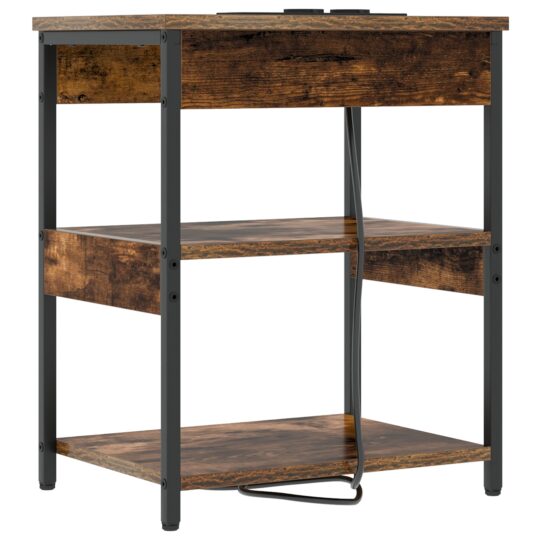 859540 8 Dulap de noapte 2 pcs Stejar afumat Lemn compozit 859540 8