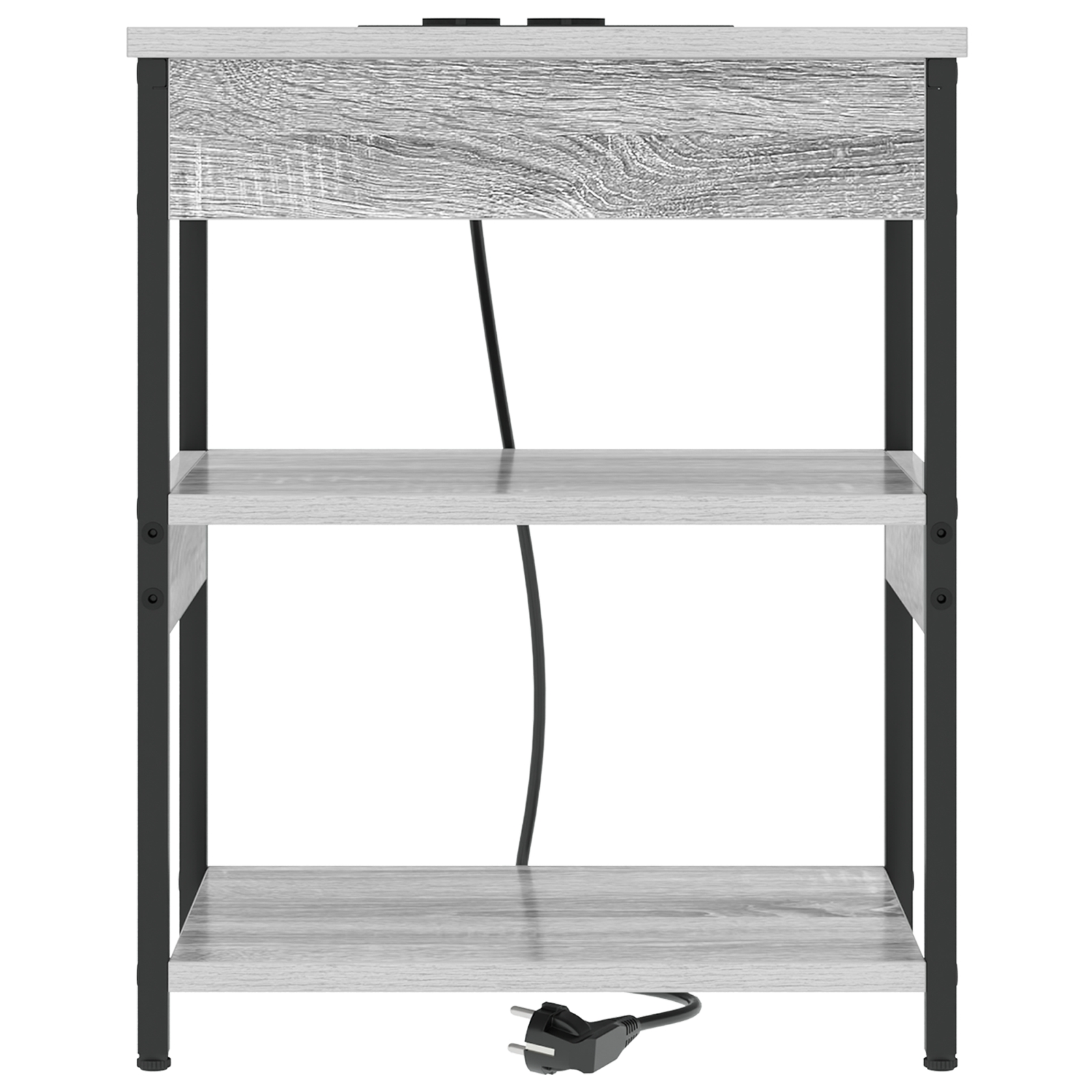 859541 5 Dulap de noapte sonoma gri Lemn compozit Dulap de noapte sonoma gri Lemn compozit - imagine 5