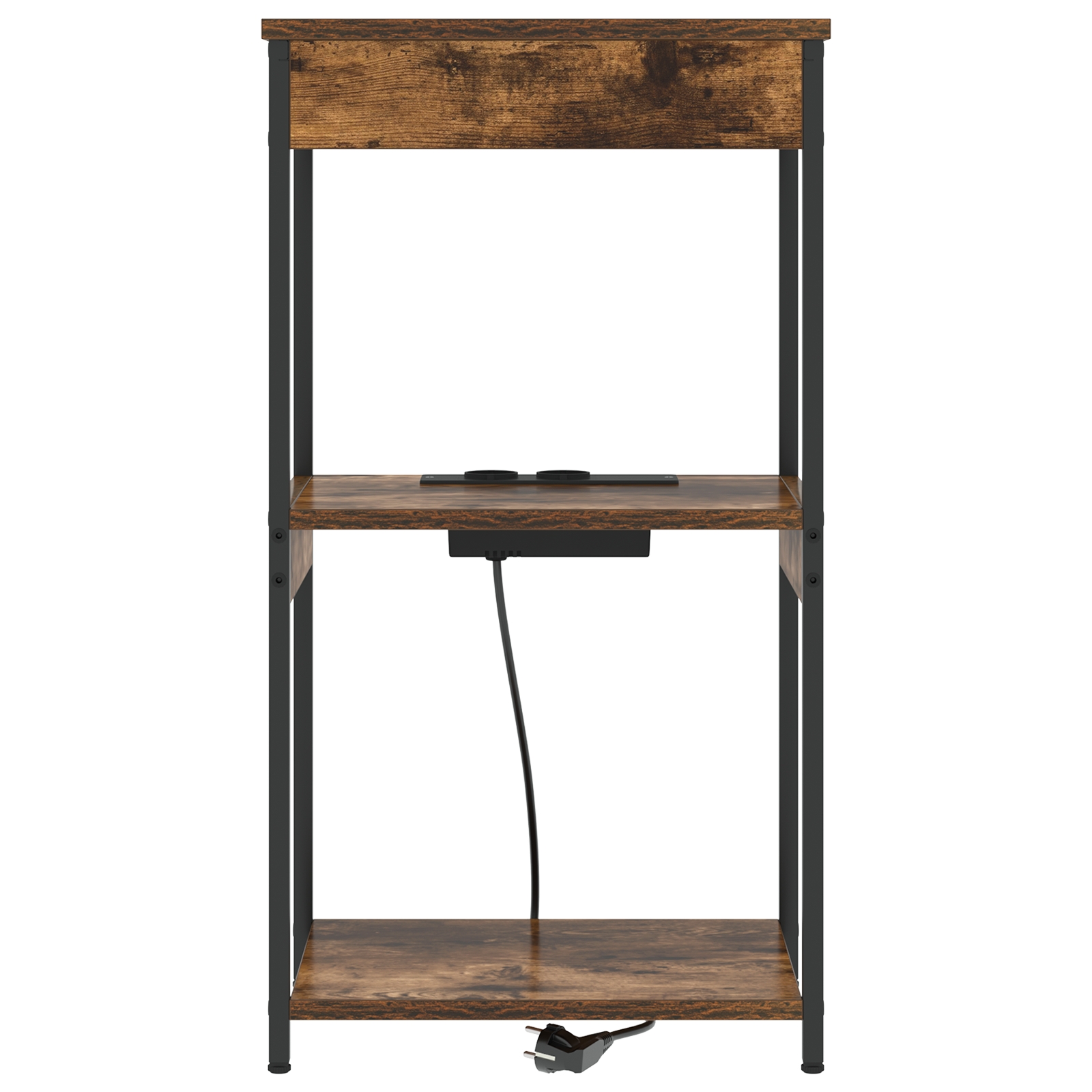 859547 5 Cabinet de noptiere cu stație de încărcare Stejar afumat Cabinet de noptiere cu stație de încărcare Stejar afumat - imagine 5