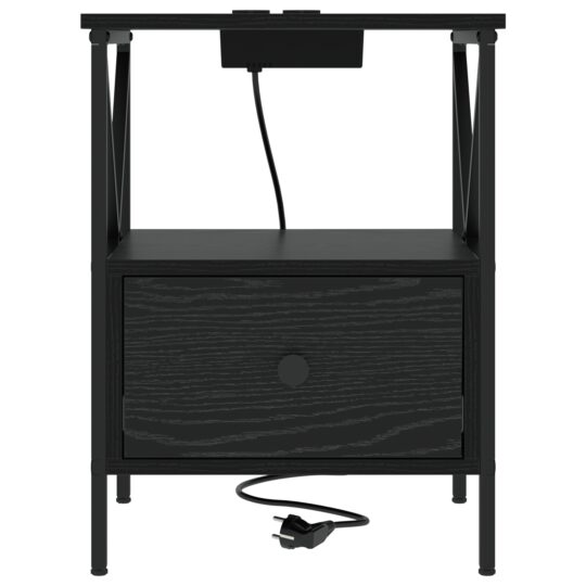 859550 6 Dulap de noapte Stejar negru 41.5 x 40.5 x 55 cm Lemn compozit 859550 6