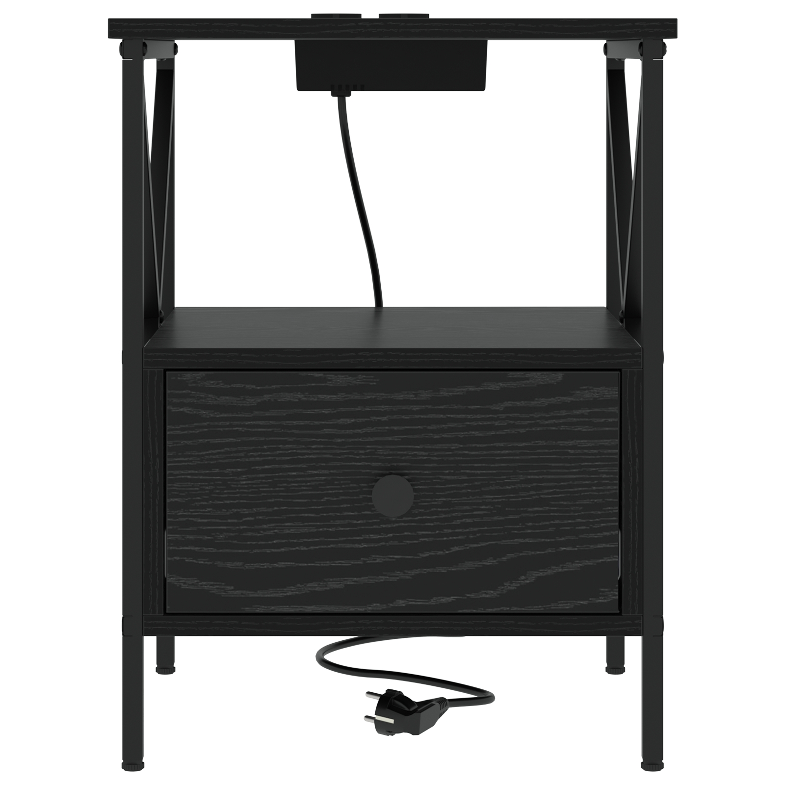 859550 6 Dulap de noapte Stejar negru 41.5 x 40.5 x 55 cm Lemn compozit Dulap de noapte Stejar negru 41.5 x 40.5 x 55 cm Lemn compozit - imagine 6