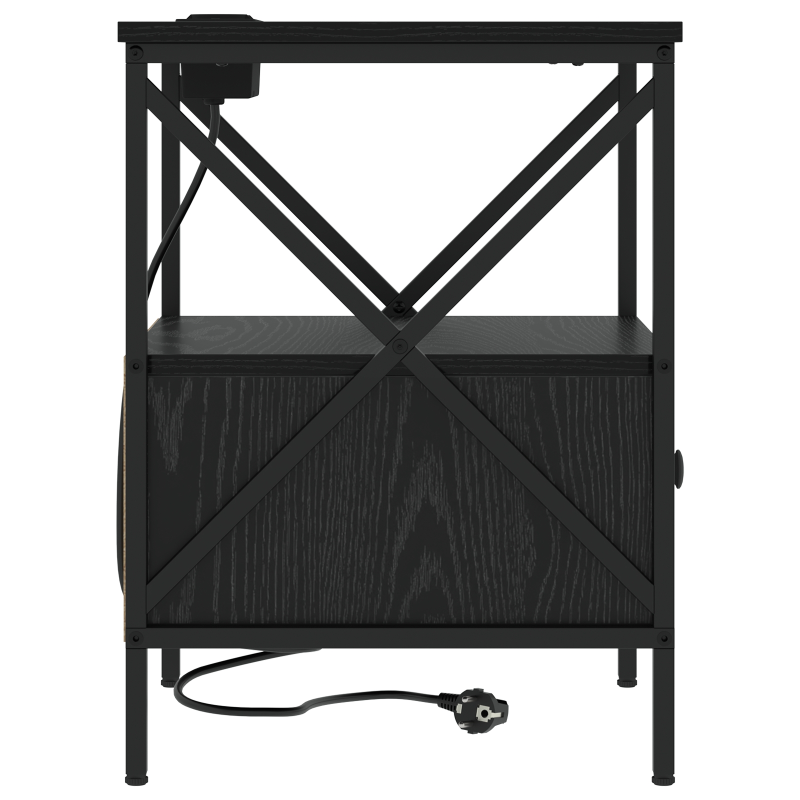 859550 7 Dulap de noapte Stejar negru 41.5 x 40.5 x 55 cm Lemn compozit Dulap de noapte Stejar negru 41.5 x 40.5 x 55 cm Lemn compozit - imagine 7