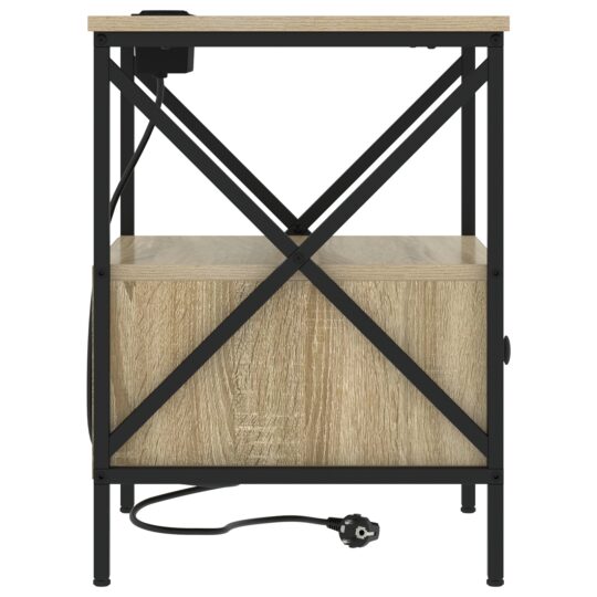 859552 7 Dulap de noapte Stejar sonoma 41.5 x 40.5 x 55 cm Lemn compozit 859552 7