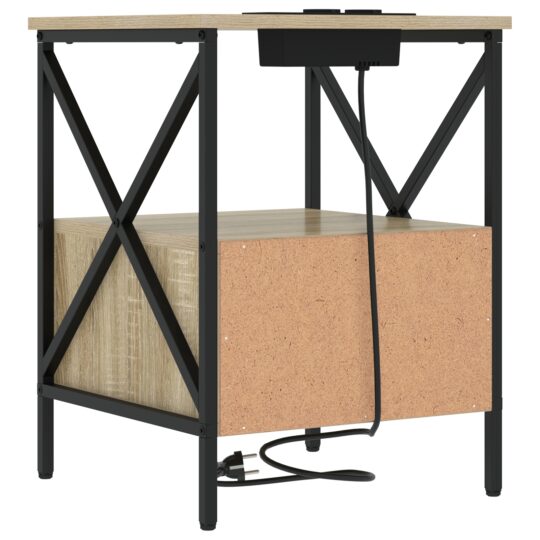 859552 8 Dulap de noapte Stejar sonoma 41.5 x 40.5 x 55 cm Lemn compozit 859552 8