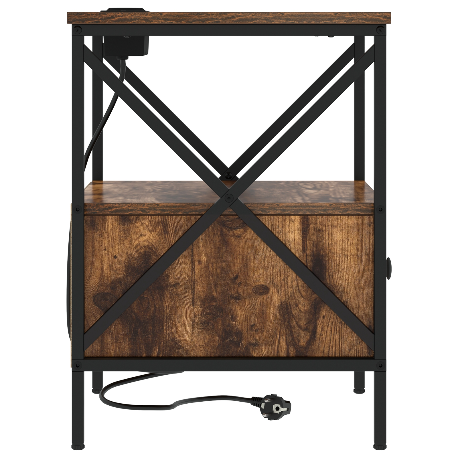 859555 8 Dulap de noapte Stejar afumat 41.5 x 40.5 x 55 cm Lemn compozit Dulap de noapte Stejar afumat 41.5 x 40.5 x 55 cm Lemn compozit - imagine 8