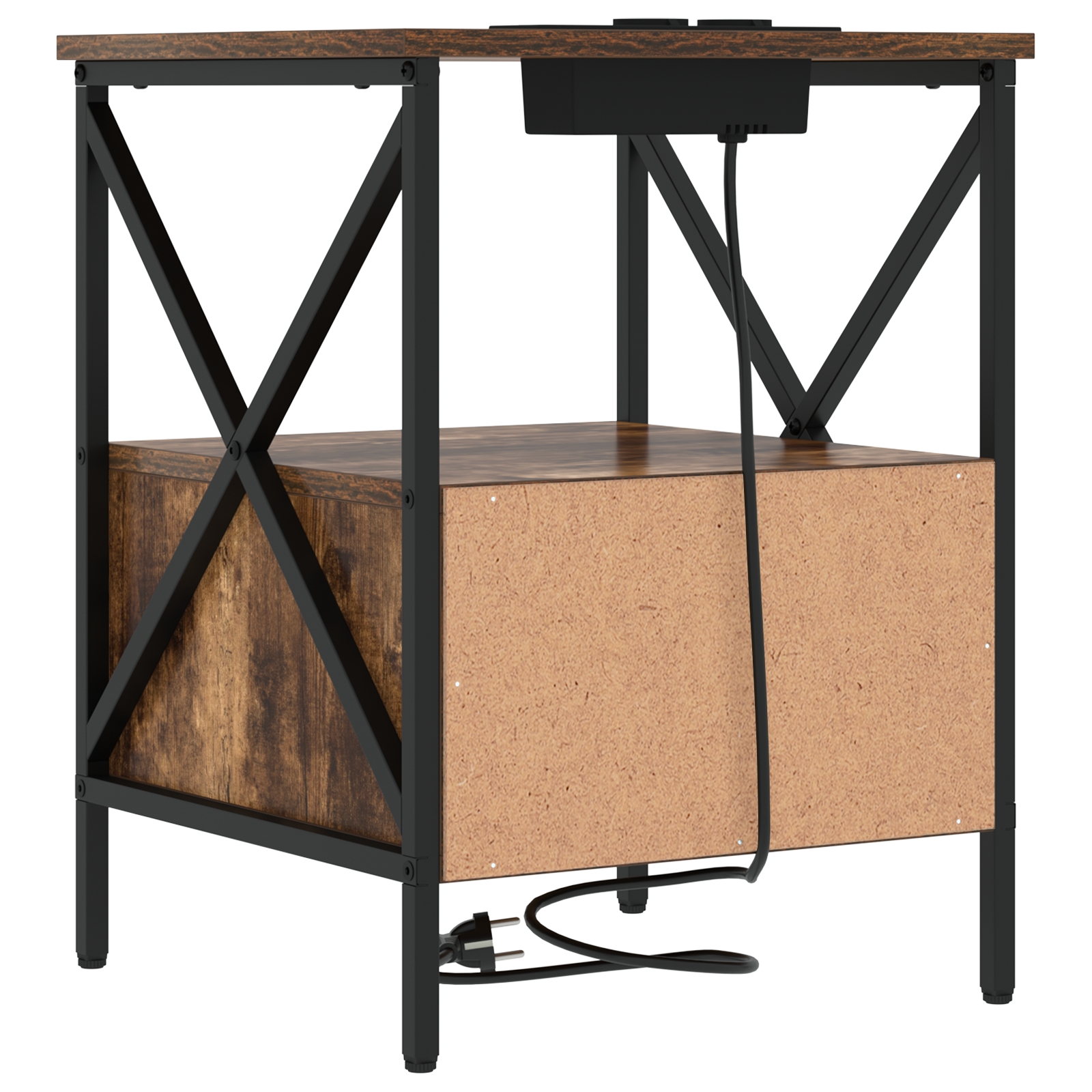 859555 9 Dulap de noapte Stejar afumat 41.5 x 40.5 x 55 cm Lemn compozit Dulap de noapte Stejar afumat 41.5 x 40.5 x 55 cm Lemn compozit - imagine 9