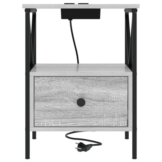 859557 7 Dulap de noapte sonoma gri 41.5 x 40.5 x 55 cm Lemn compozit 859557 7