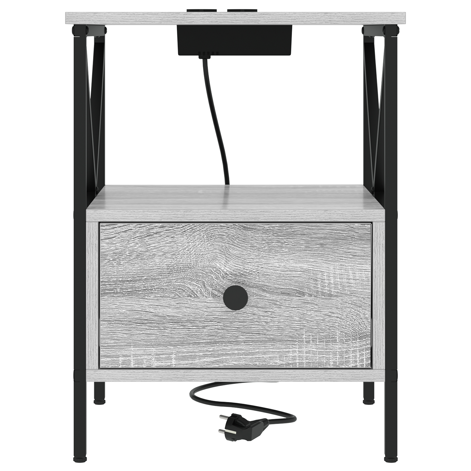 859557 7 Dulap de noapte sonoma gri 41.5 x 40.5 x 55 cm Lemn compozit Dulap de noapte sonoma gri 41.5 x 40.5 x 55 cm Lemn compozit - imagine 7