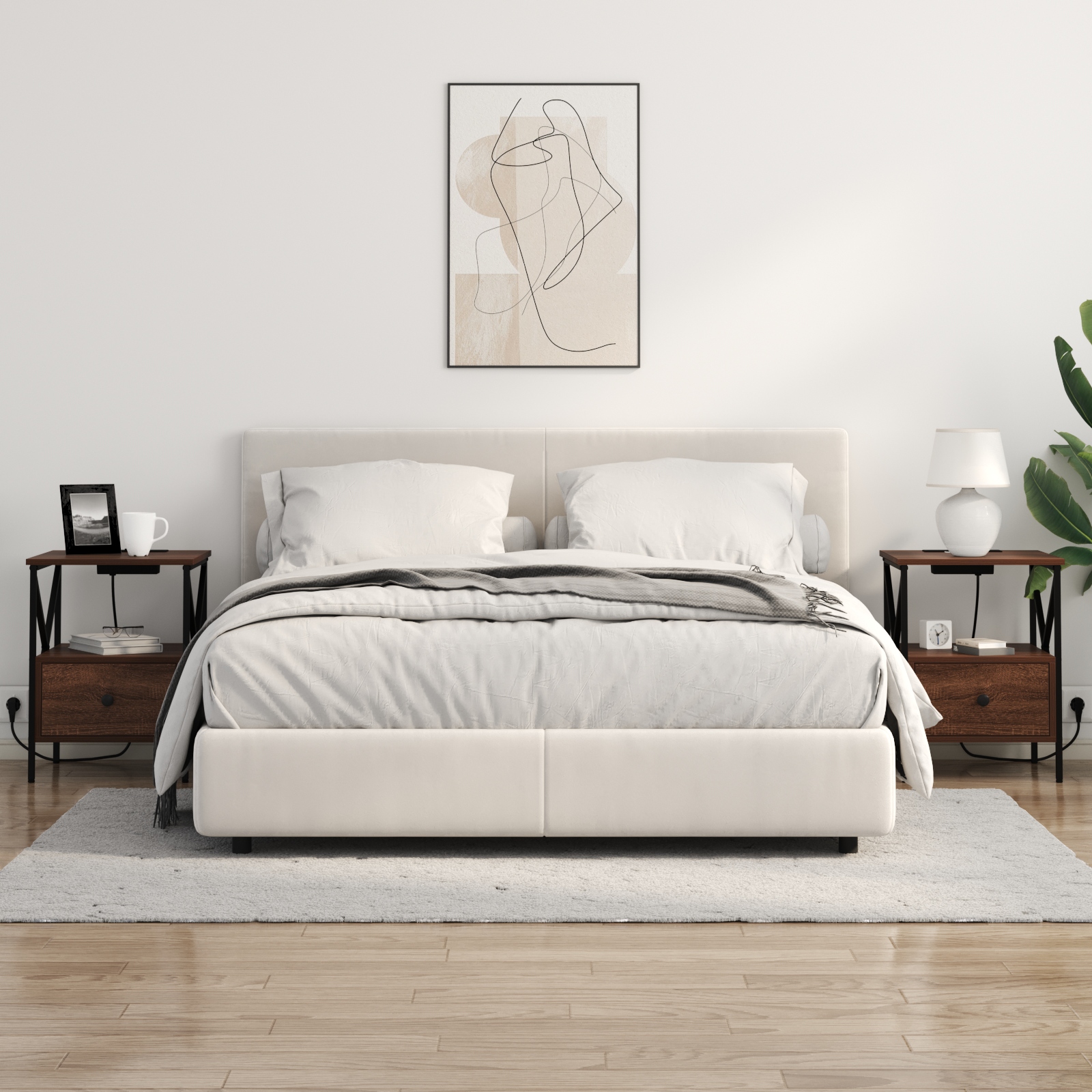 859558 4 Dulap de noapte Stejar brun 41.5 x 40.5 x 55 cm Lemn compozit Dulap de noapte Stejar brun 41.5 x 40.5 x 55 cm Lemn compozit - imagine 4