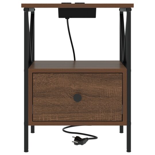 859558 6 Dulap de noapte Stejar brun 41.5 x 40.5 x 55 cm Lemn compozit 859558 6