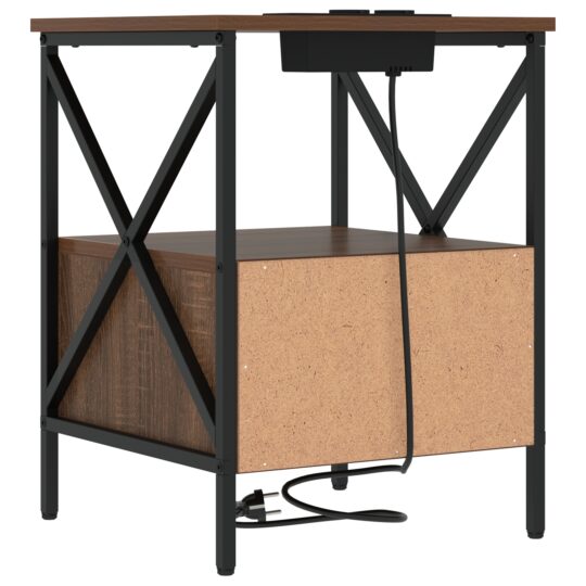 859558 8 Dulap de noapte Stejar brun 41.5 x 40.5 x 55 cm Lemn compozit 859558 8