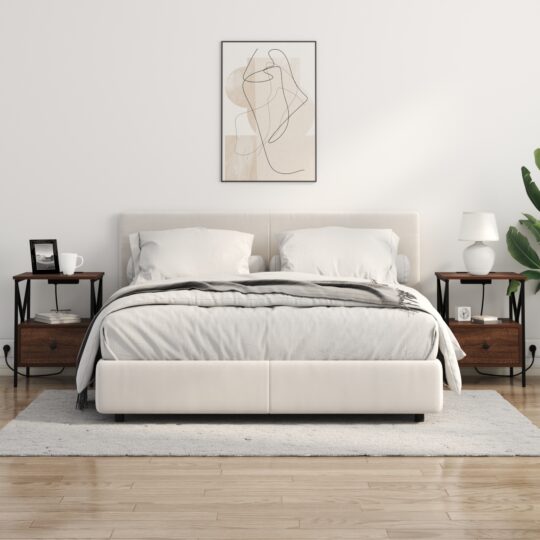 859559 4 Dulap de noapte Stejar brun 41.5 x 40.5 x 55 cm Lemn compozit 859559 4