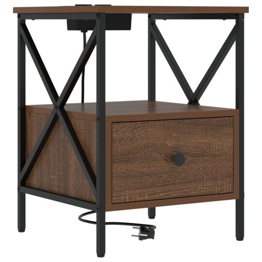 859559 5 Dulap de noapte Stejar brun 41.5 x 40.5 x 55 cm Lemn compozit 859559 5