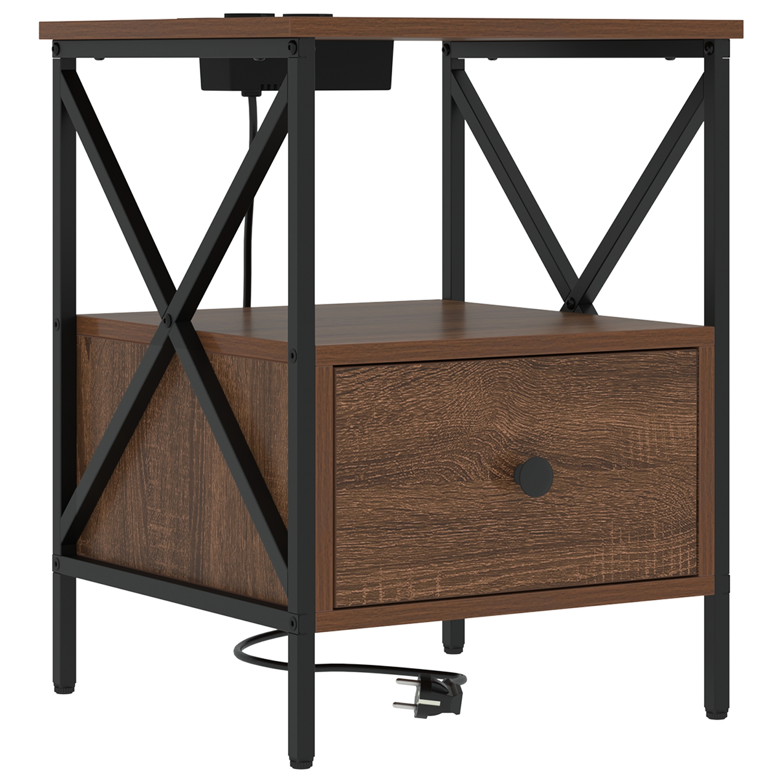 859559 5 Dulap de noapte Stejar brun 41.5 x 40.5 x 55 cm Lemn compozit Dulap de noapte Stejar brun 41.5 x 40.5 x 55 cm Lemn compozit - imagine 5