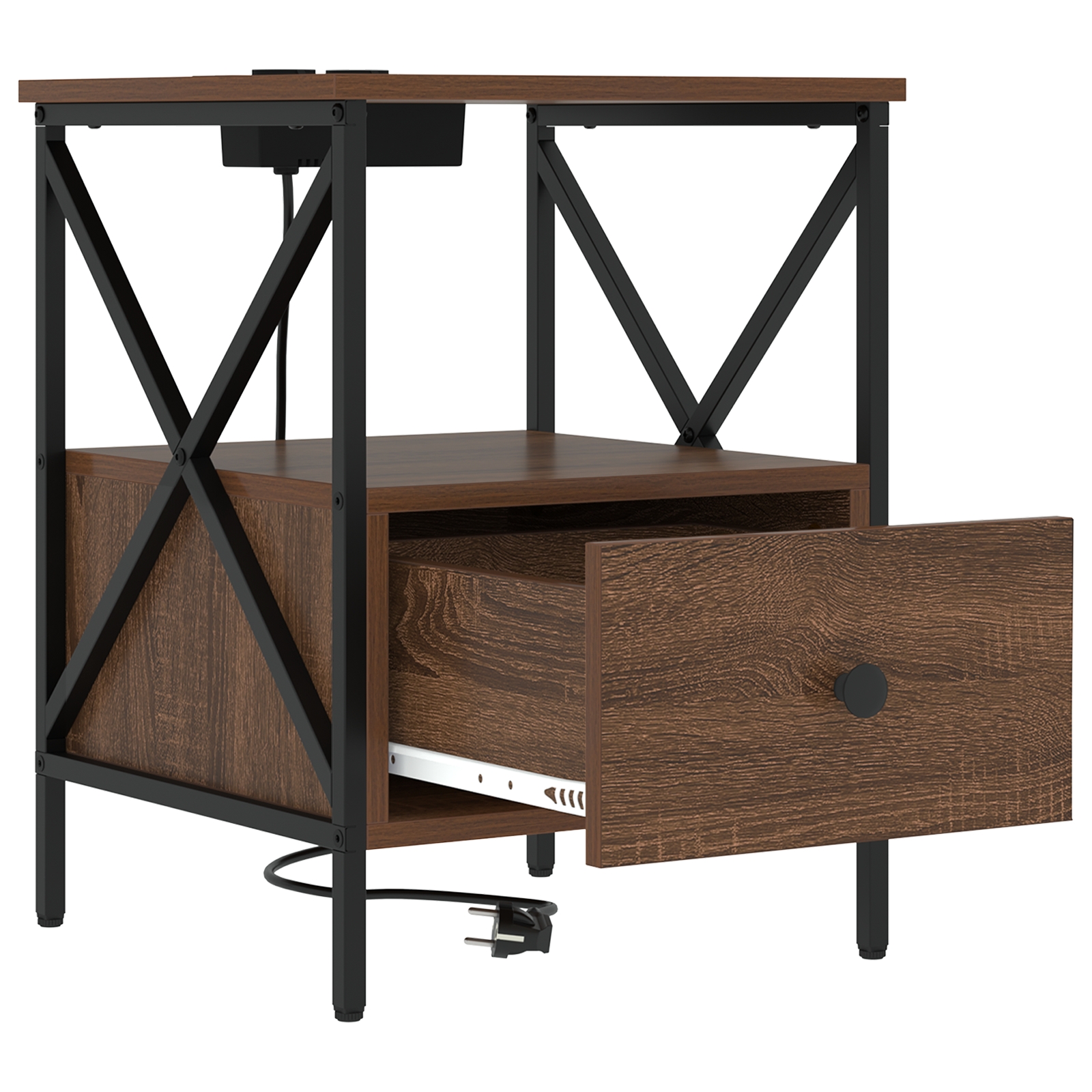 859559 6 Dulap de noapte Stejar brun 41.5 x 40.5 x 55 cm Lemn compozit Dulap de noapte Stejar brun 41.5 x 40.5 x 55 cm Lemn compozit - imagine 6