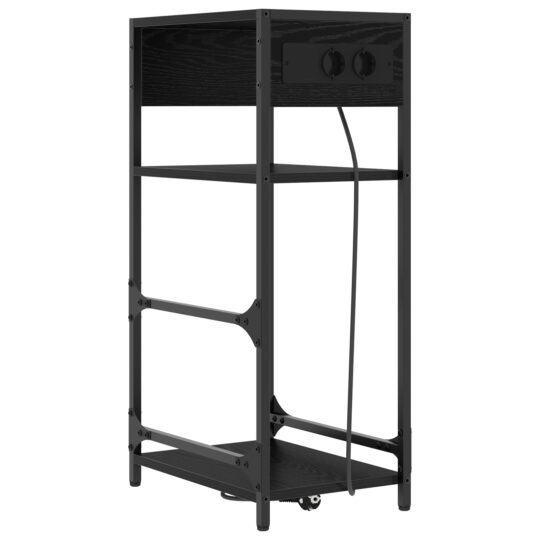 Alternative view of Dulap de noapte Stejar negru 40 x 27 x 76 cm Lemn compozit