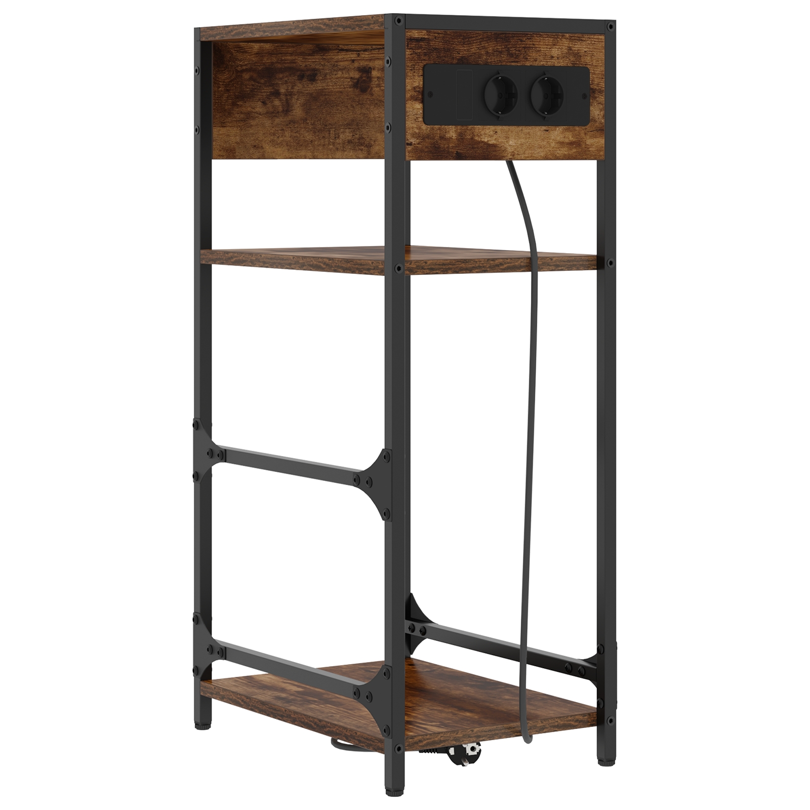 859572 2 Dulap de noapte Stejar afumat 40 x 27 x 76 cm Lemn compozit Dulap de noapte Stejar afumat 40 x 27 x 76 cm Lemn compozit - imagine 2