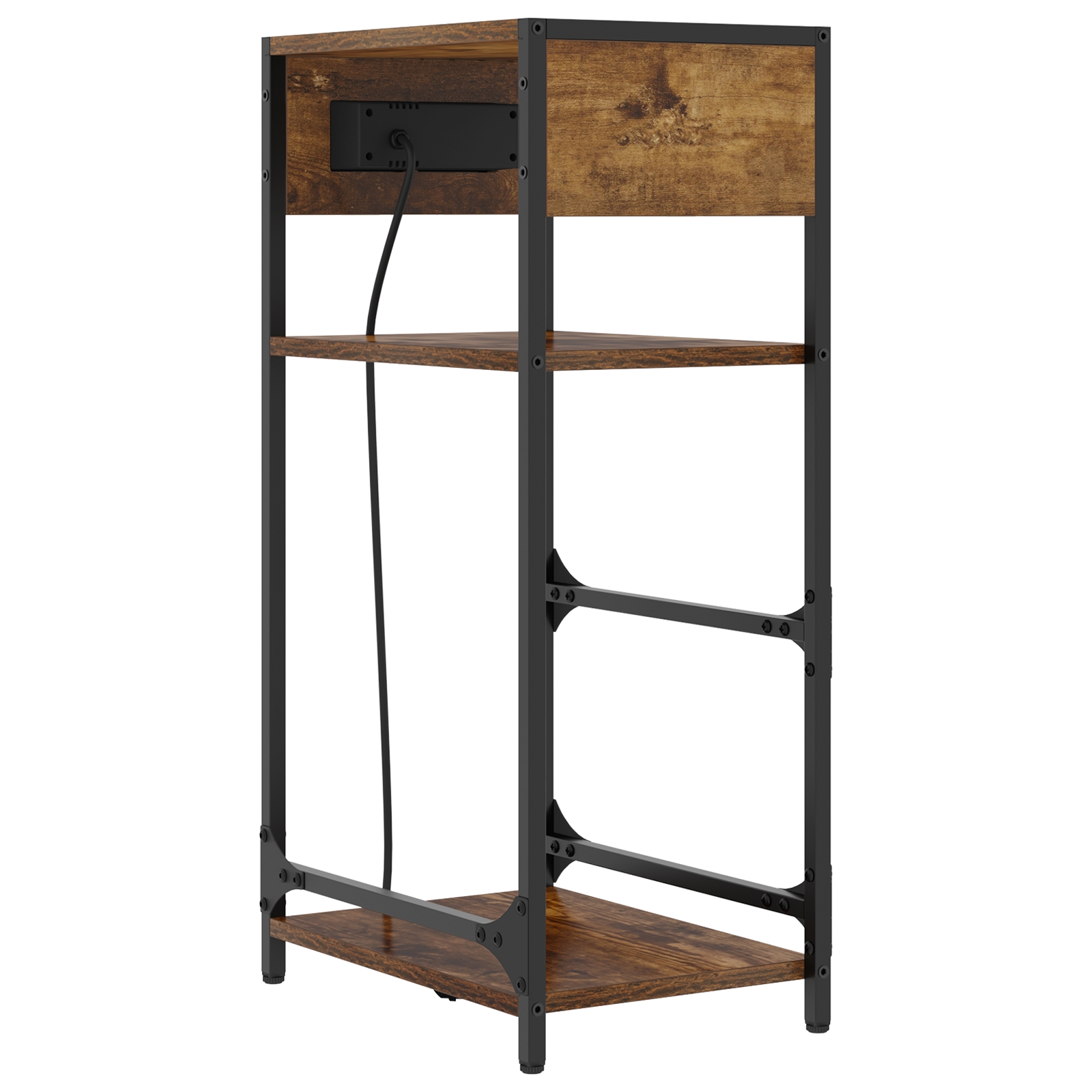 859572 8 Dulap de noapte Stejar afumat 40 x 27 x 76 cm Lemn compozit Dulap de noapte Stejar afumat 40 x 27 x 76 cm Lemn compozit - imagine 8