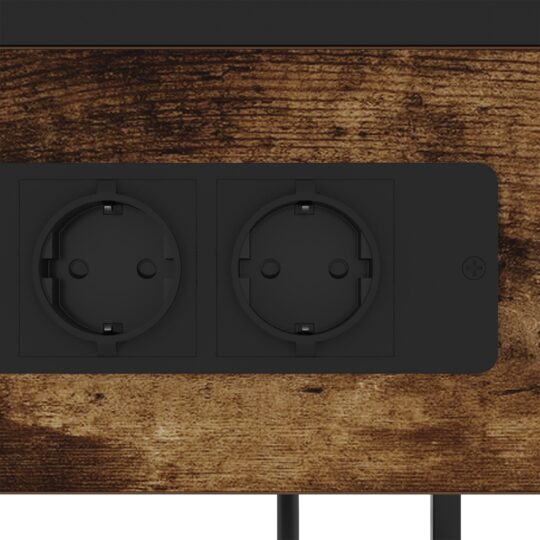 859572 9 Dulap de noapte Stejar afumat 40 x 27 x 76 cm Lemn compozit 859572 9