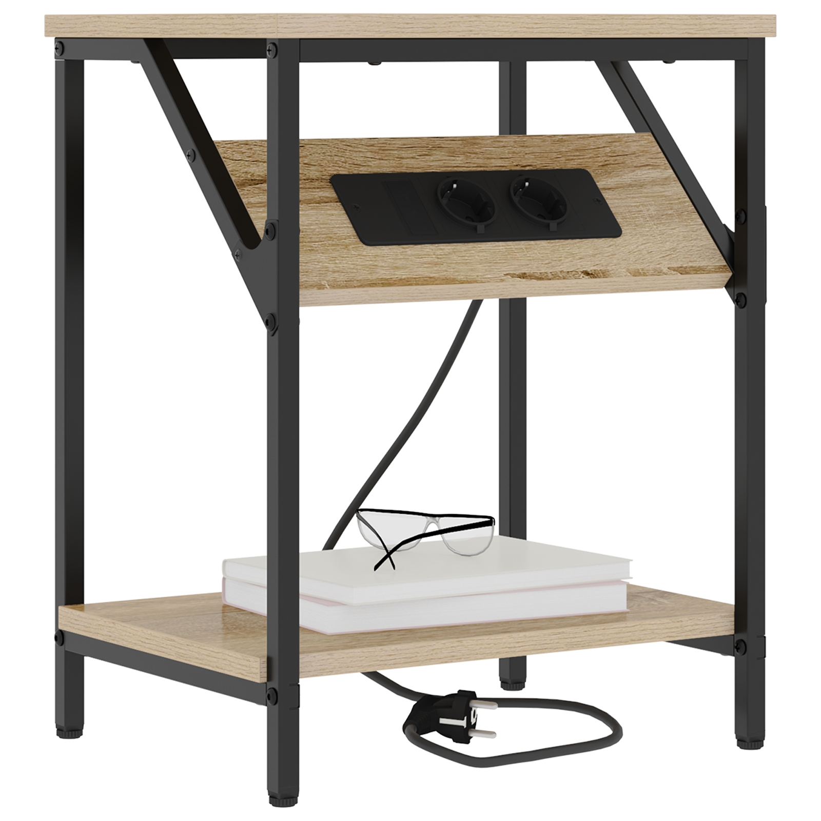 859583 3 Noptieră 2 pcs Stejar sonoma 38 x 30 x 48 cm Lemn compozit Noptieră 2 pcs Stejar sonoma 38 x 30 x 48 cm Lemn compozit - imagine 3