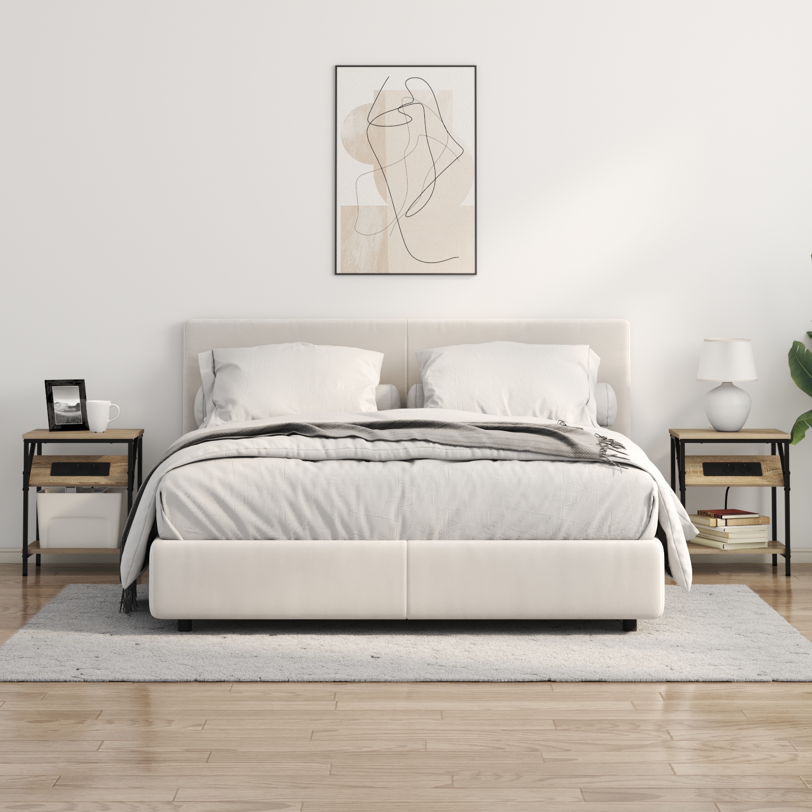 859583 4 Noptieră 2 pcs Stejar sonoma 38 x 30 x 48 cm Lemn compozit Noptieră 2 pcs Stejar sonoma 38 x 30 x 48 cm Lemn compozit - imagine 4