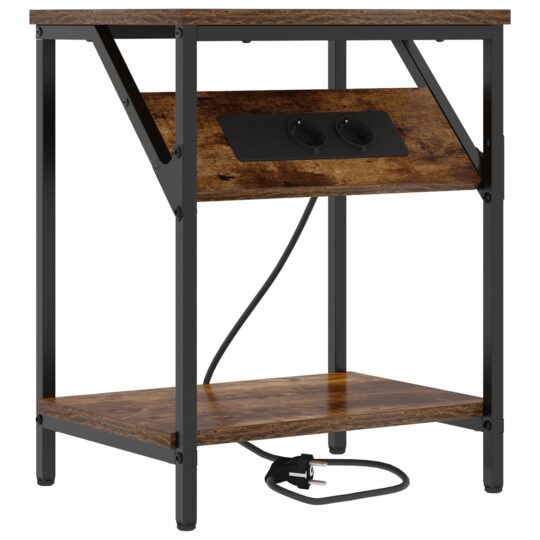 859585 5 Noptieră 2 pcs Stejar afumat 38 x 30 x 48 cm Lemn compozit 859585 5