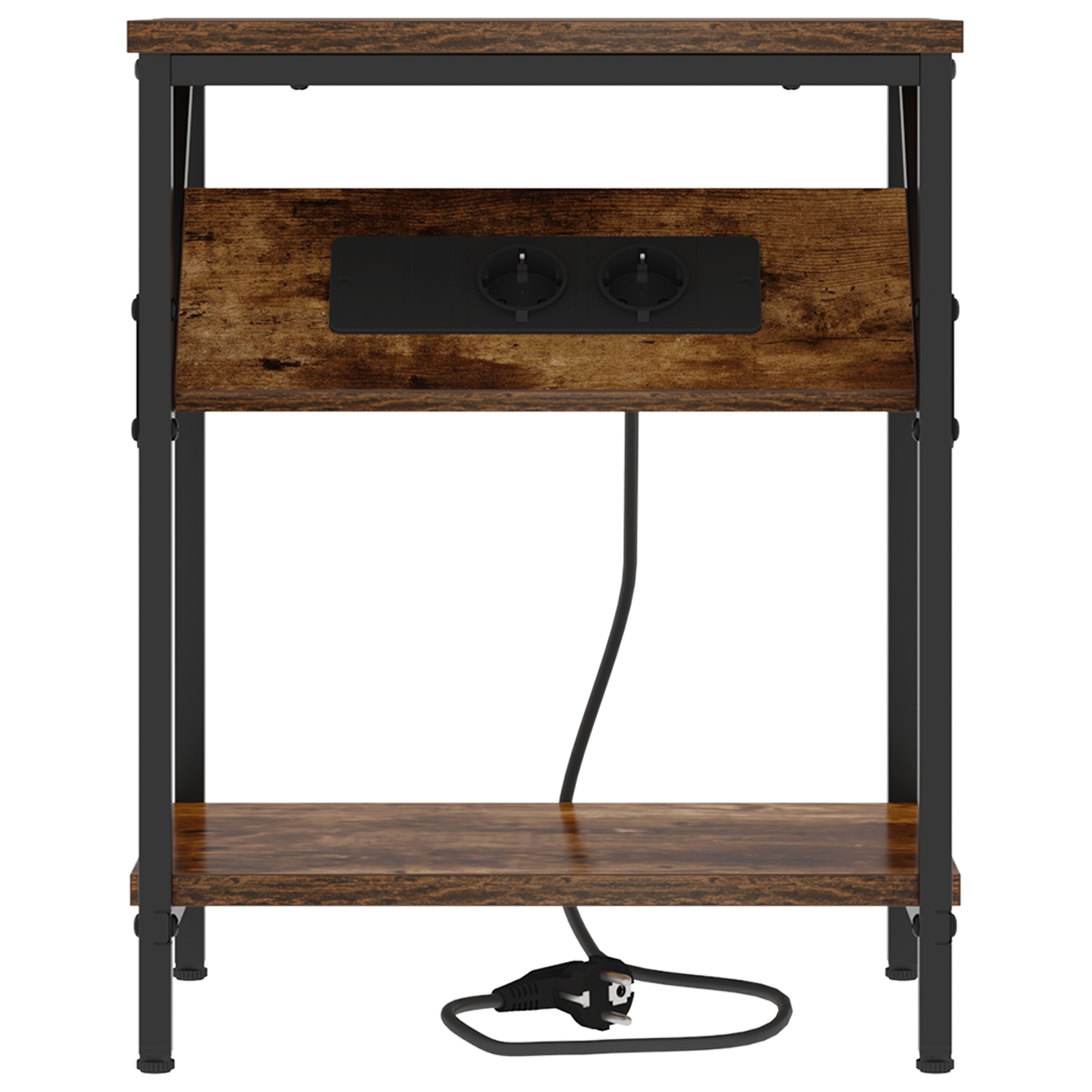 859585 6 Noptieră 2 pcs Stejar afumat 38 x 30 x 48 cm Lemn compozit Noptieră 2 pcs Stejar afumat 38 x 30 x 48 cm Lemn compozit - imagine 6