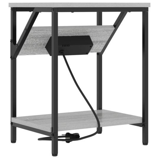 859586 7 Noptieră sonoma gri 38 x 30 x 48 cm Lemn compozit 859586 7