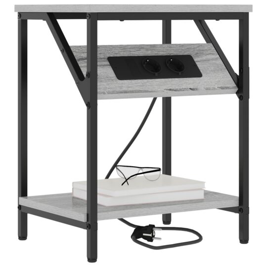 859587 3 Noptieră 2 pcs sonoma gri 38 x 30 x 48 cm Lemn compozit 859587 3