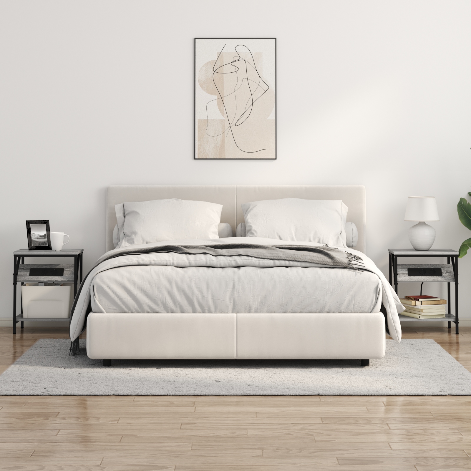 859587 4 Noptieră 2 pcs sonoma gri 38 x 30 x 48 cm Lemn compozit Noptieră 2 pcs sonoma gri 38 x 30 x 48 cm Lemn compozit - imagine 4