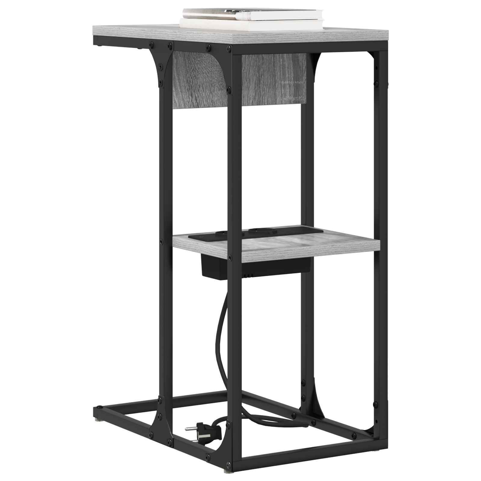 859593 3 Noptieră sonoma gri 41.5 x 26 x 60.5 cm Lemn compozit Noptieră sonoma gri 41.5 x 26 x 60.5 cm Lemn compozit - imagine 3