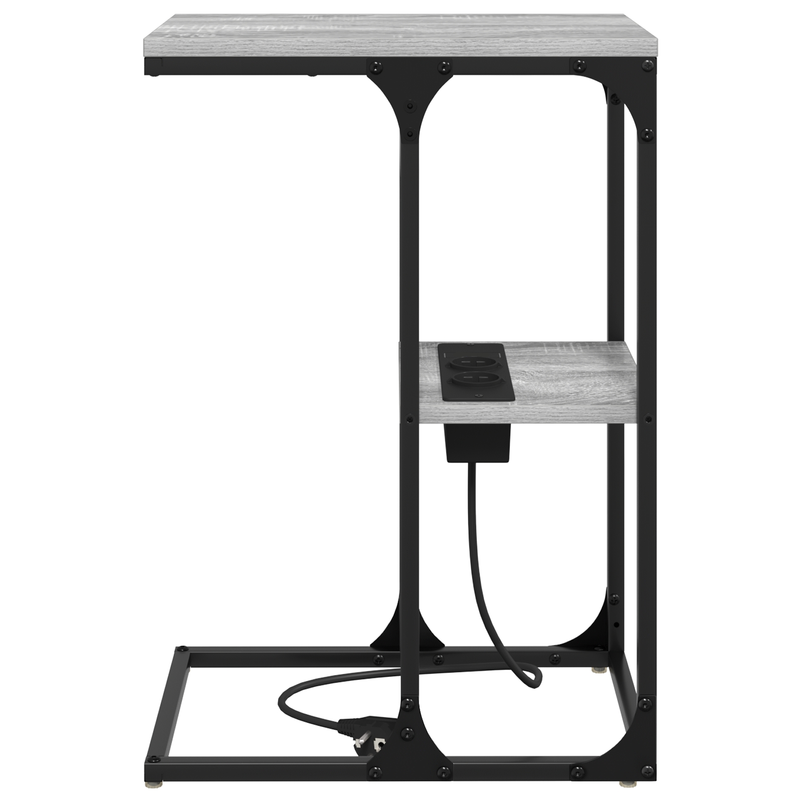 859593 7 Noptieră sonoma gri 41.5 x 26 x 60.5 cm Lemn compozit Noptieră sonoma gri 41.5 x 26 x 60.5 cm Lemn compozit - imagine 7