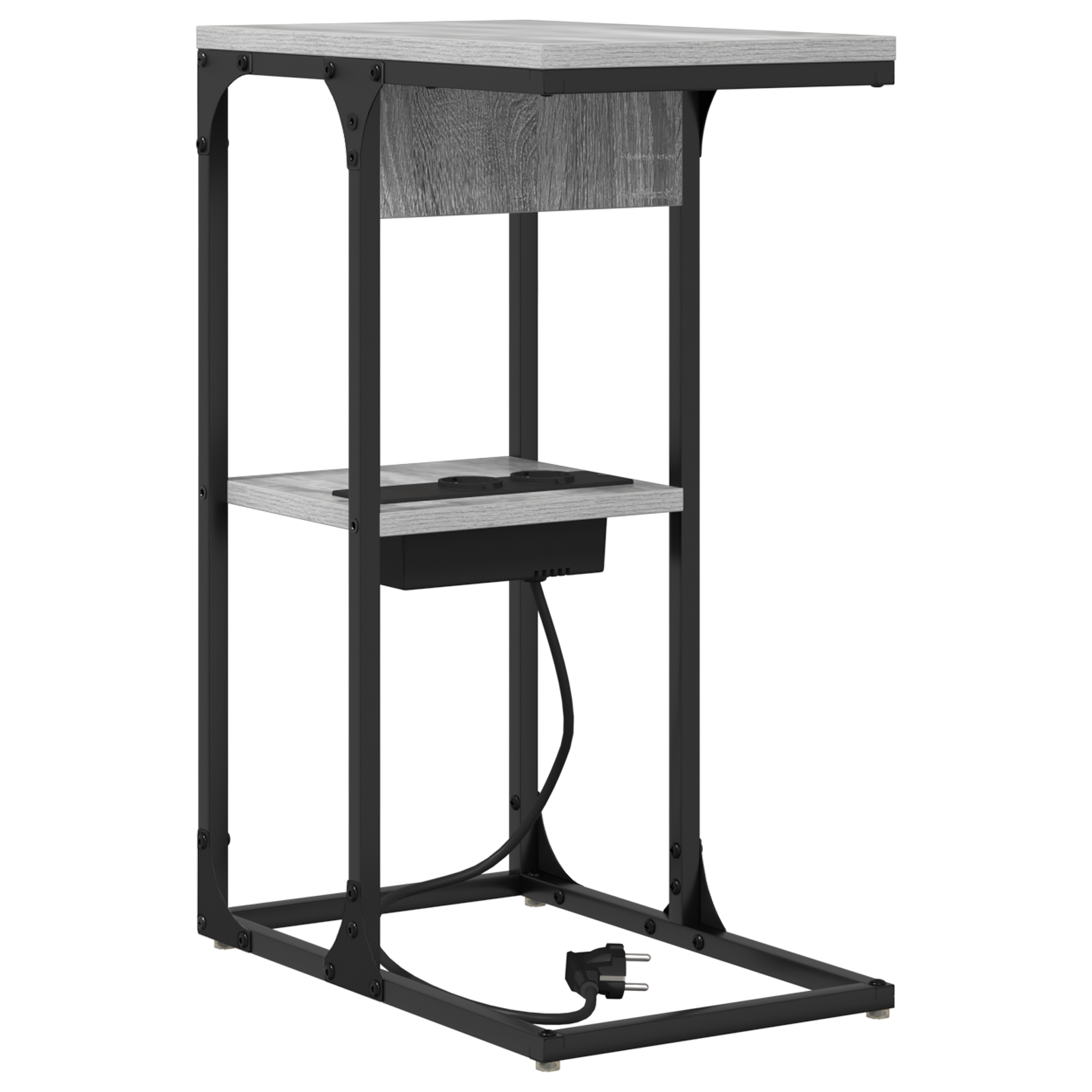 859593 8 Noptieră sonoma gri 41.5 x 26 x 60.5 cm Lemn compozit Noptieră sonoma gri 41.5 x 26 x 60.5 cm Lemn compozit - imagine 8