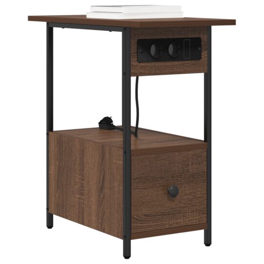 859599 3 Dulap de noapte Stejar brun 60 x 30 x 61 cm Lemn compozit 859599 3