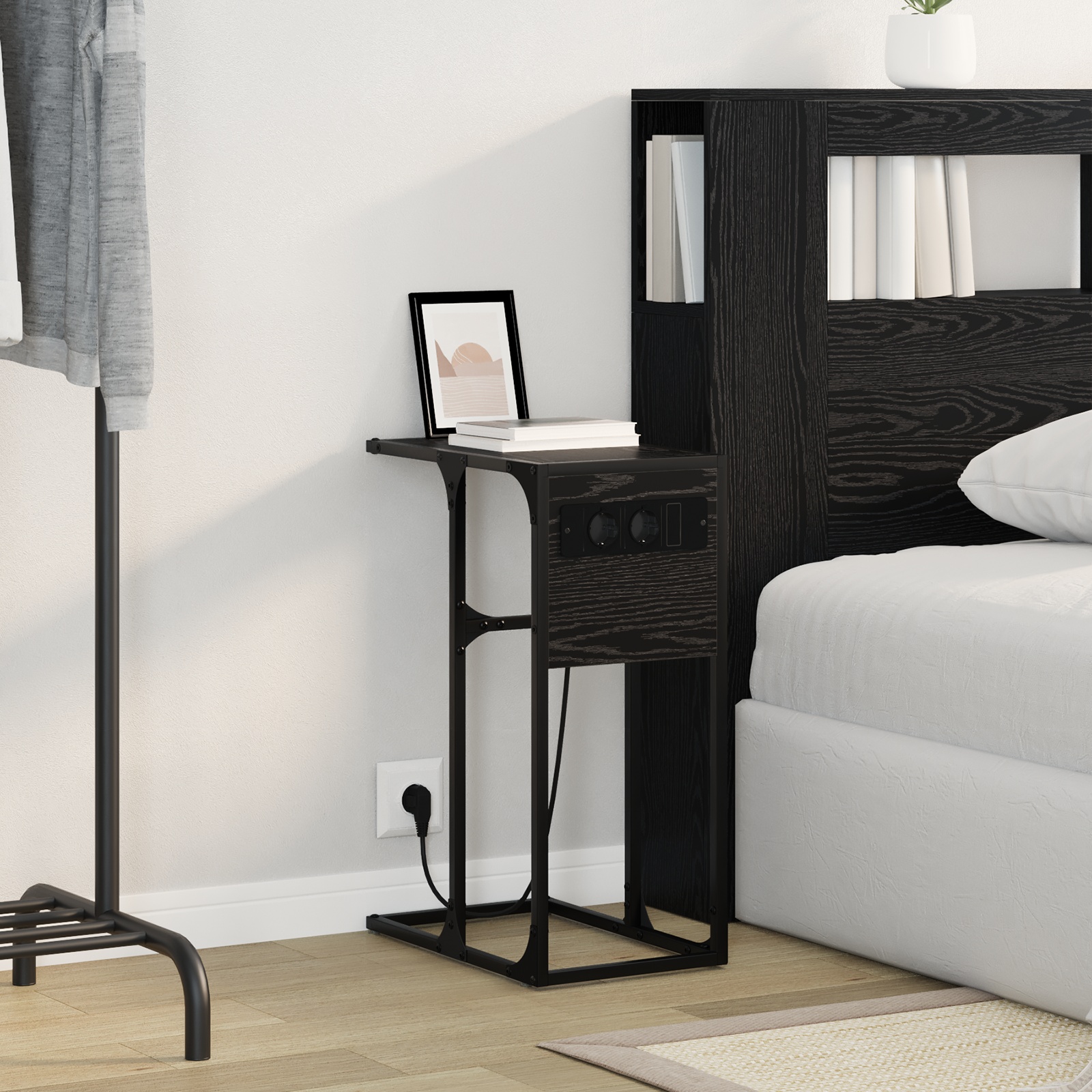 859600 4 Noptieră Stejar negru Lemn compozit Noptieră Stejar negru Lemn compozit - imagine 4