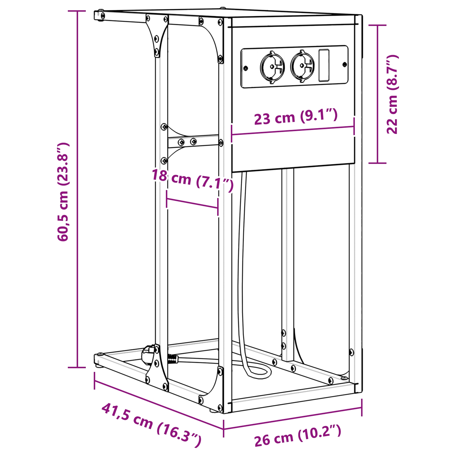 859602 12 Noptieră Stejar afumat Lemn compozit Noptieră Stejar afumat Lemn compozit - imagine 12