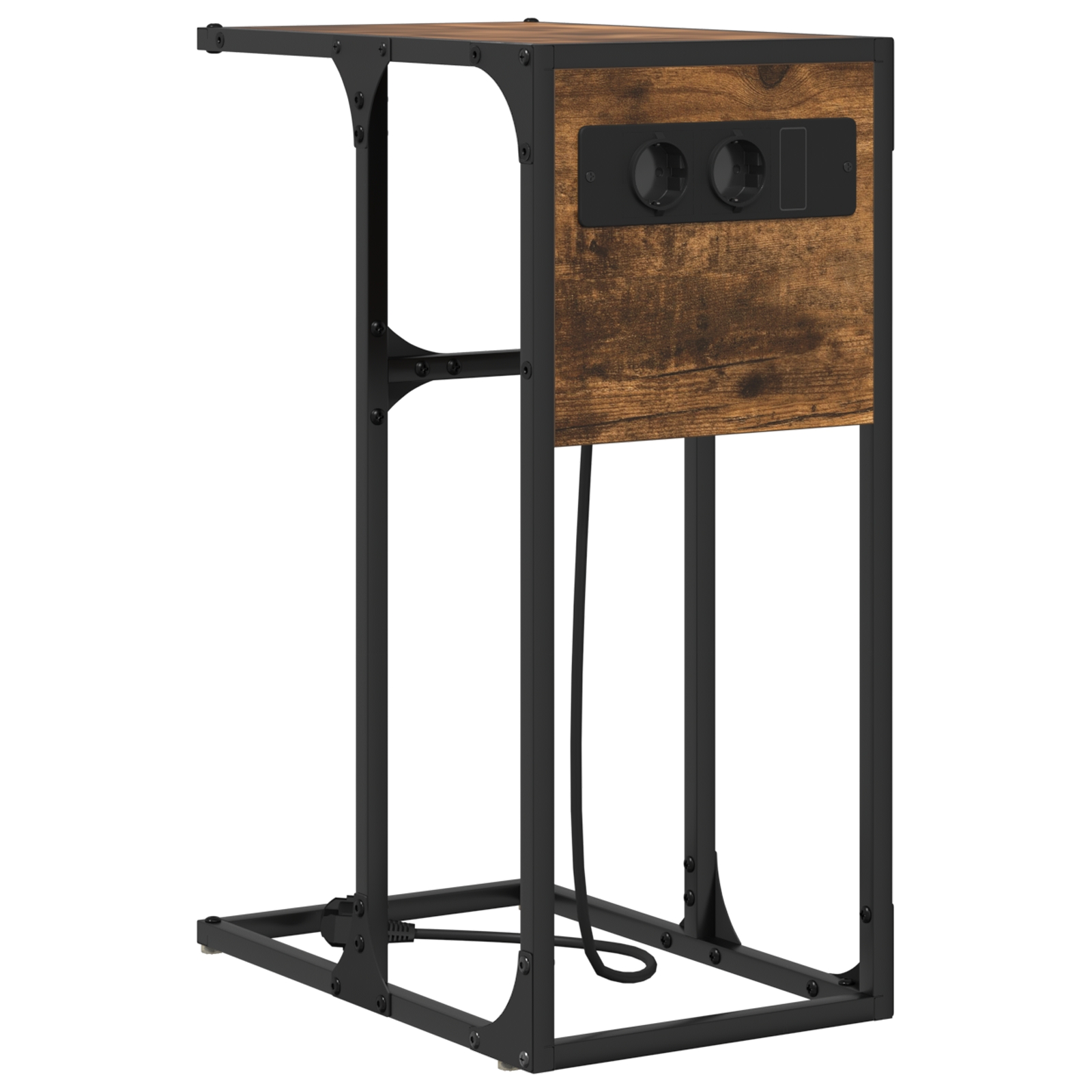 859602 2 Noptieră Stejar afumat Lemn compozit Noptieră Stejar afumat Lemn compozit - imagine 2