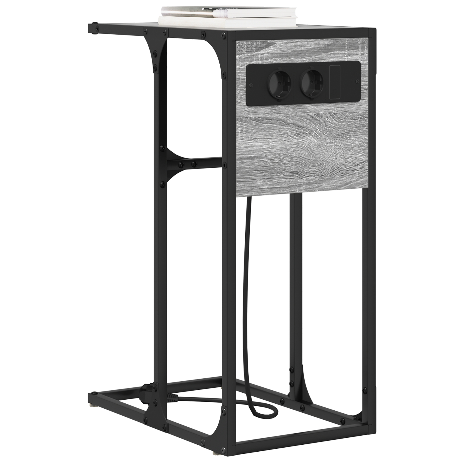 859603 3 Noptieră sonoma gri Lemn compozit Noptieră sonoma gri Lemn compozit - imagine 3