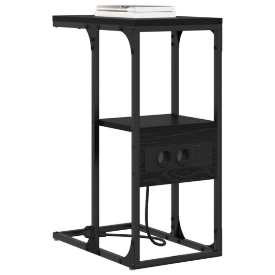 859605 3 Dulap de noapte Stejar negru 41.5 x 26 x 60.5 cm Lemn compozit 859605 3