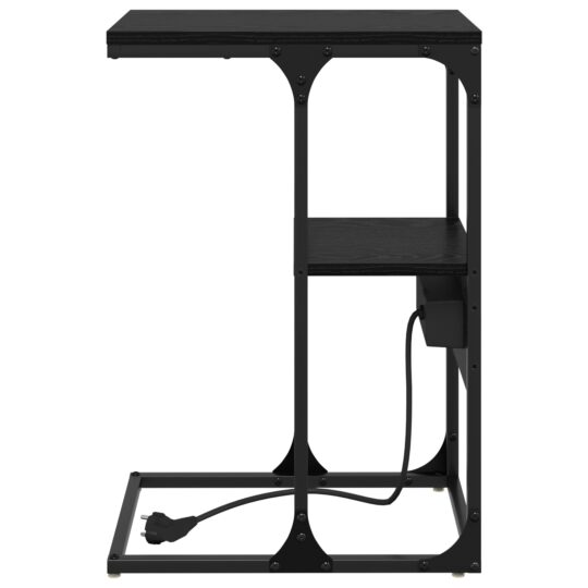 859605 7 Dulap de noapte Stejar negru 41.5 x 26 x 60.5 cm Lemn compozit 859605 7