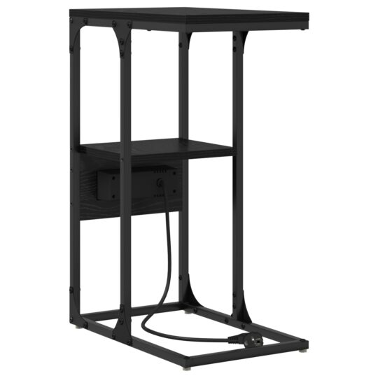 859605 8 Dulap de noapte Stejar negru 41.5 x 26 x 60.5 cm Lemn compozit 859605 8