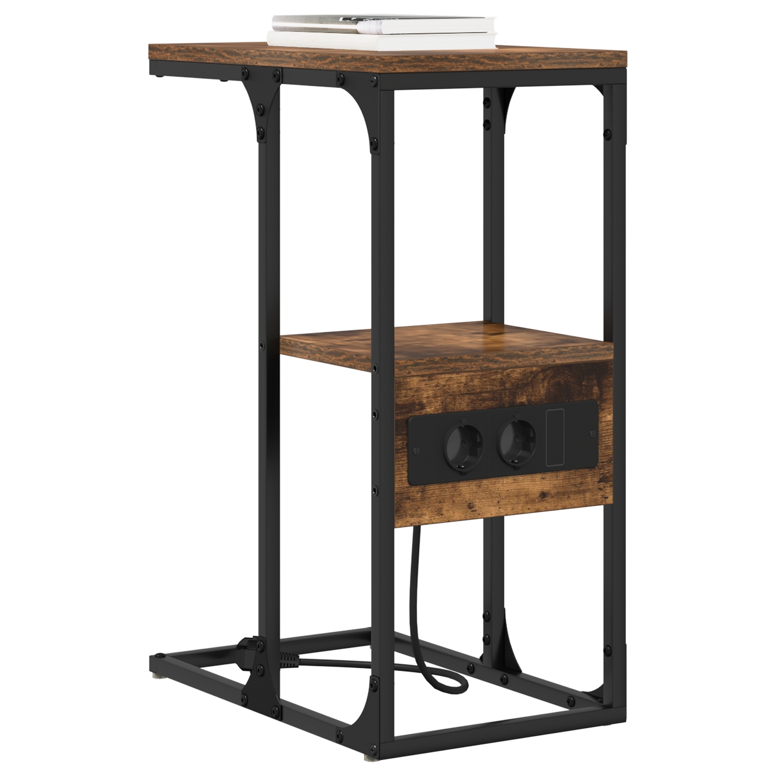 859607 3 Dulap de noapte Stejar afumat 41.5 x 26 x 60.5 cm Lemn compozit Dulap de noapte Stejar afumat 41.5 x 26 x 60.5 cm Lemn compozit - imagine 3