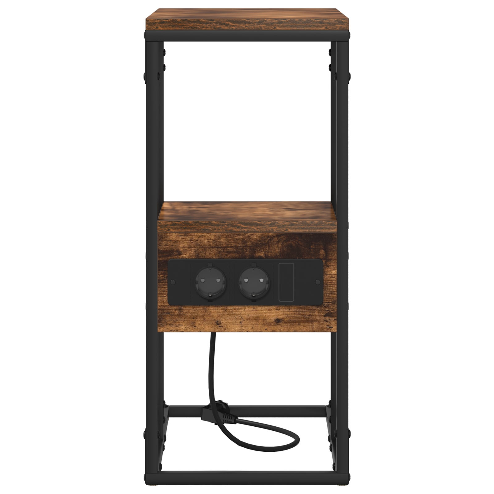 859607 6 Dulap de noapte Stejar afumat 41.5 x 26 x 60.5 cm Lemn compozit Dulap de noapte Stejar afumat 41.5 x 26 x 60.5 cm Lemn compozit - imagine 6