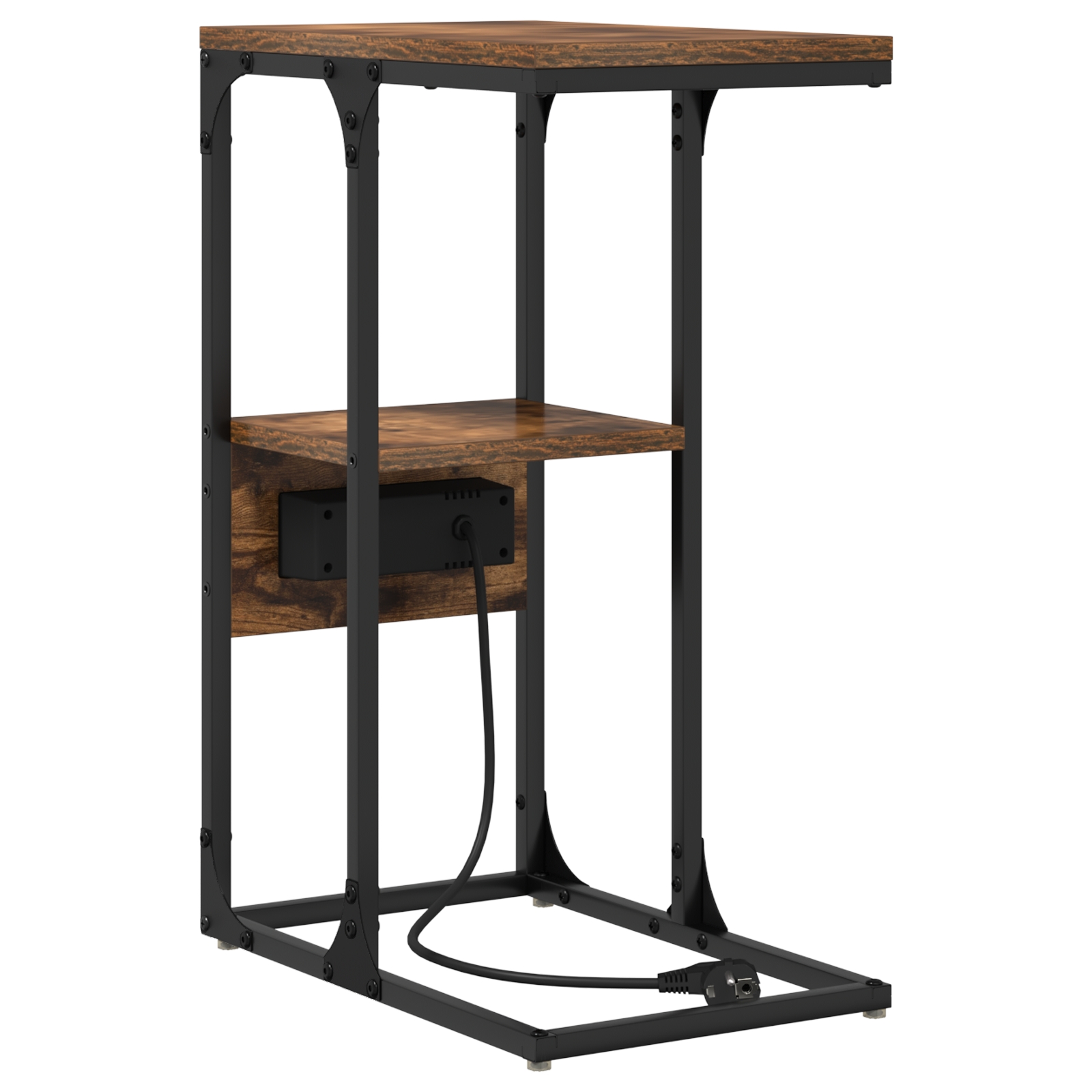 859607 8 Dulap de noapte Stejar afumat 41.5 x 26 x 60.5 cm Lemn compozit Dulap de noapte Stejar afumat 41.5 x 26 x 60.5 cm Lemn compozit - imagine 8