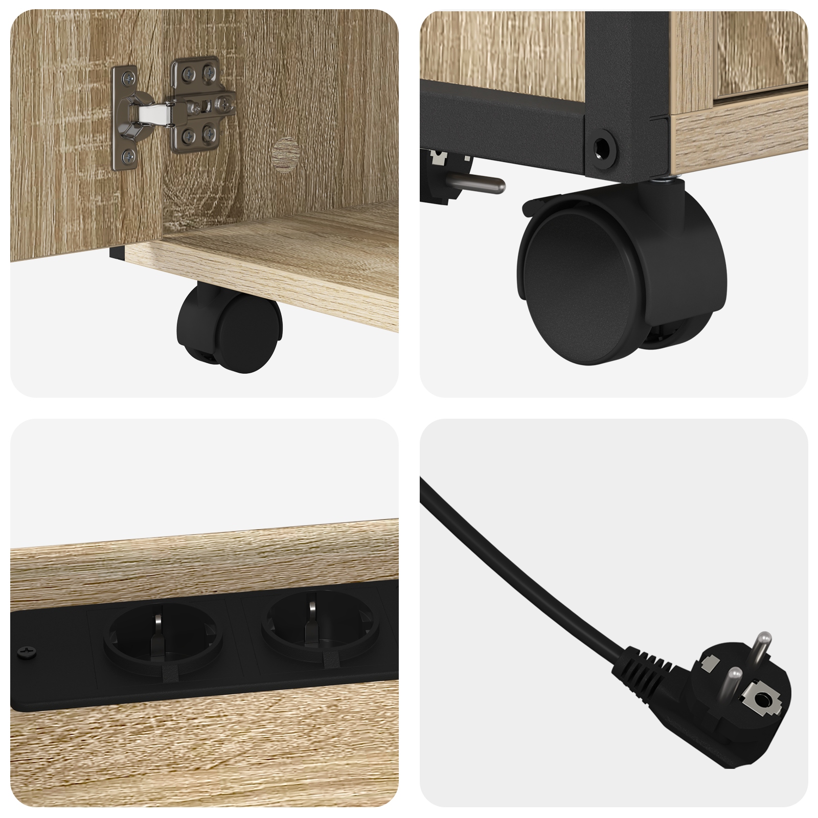 859831 8 Birou cu Stație de Încărcare Stejar sonoma 61 x 46 x 67 cm Birou cu Stație de Încărcare Stejar sonoma 61 x 46 x 67 cm - imagine 8