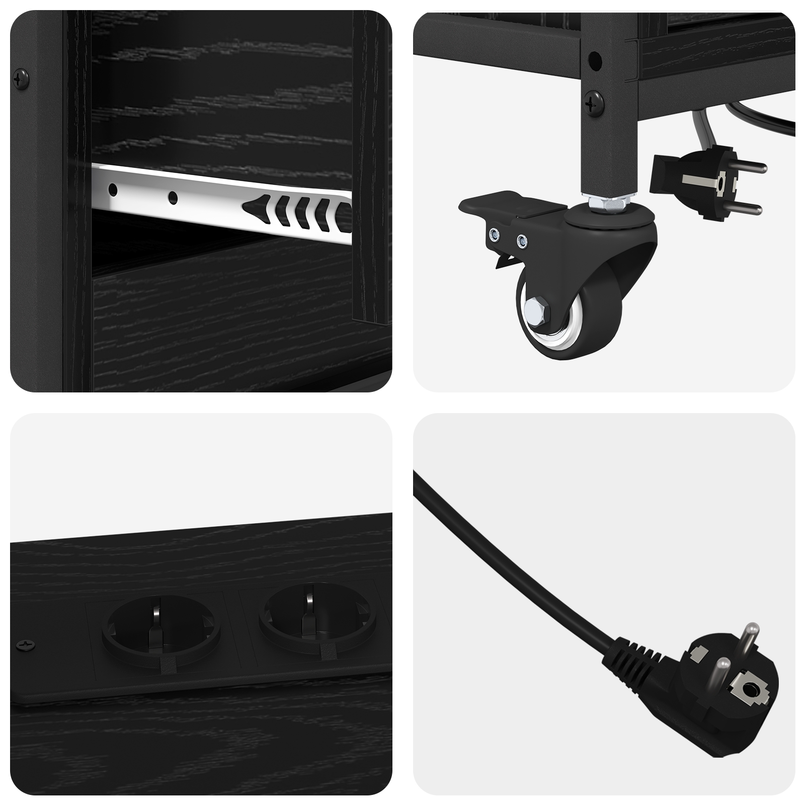 859835 8 Dulap de birou Stejar negru 76 x 41 x 72 cm Lemn compozit Dulap de birou Stejar negru 76 x 41 x 72 cm Lemn compozit - imagine 8